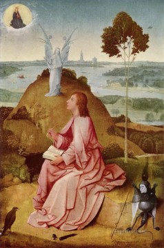  angel Art - saint john the evangelist on patmos 1485 Hieronymus Bosch